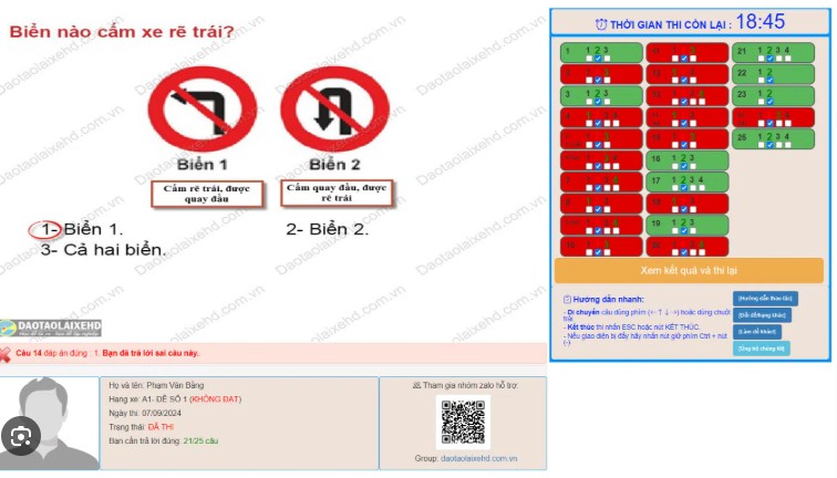 Bạn có thể ôn thi bằng lái xe a1 2025 trên các phần mềm thi thử ở các app, các trang web thi thử.