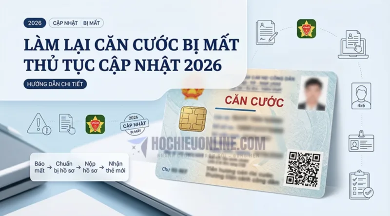 Mất thẻ hoặc thẻ hư hỏng không thể sử dụng là trường hợp được thực hiện thủ tục cấp lại thẻ căn cước.